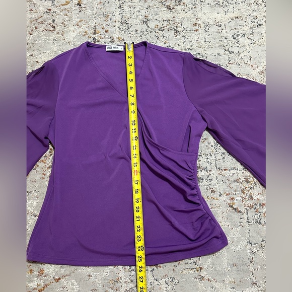 GRACE KARIN Women 3/4 Chiffon Sleeve Dressy Blouse Wrap Elastic Shirt XL - Picture 7 of 10